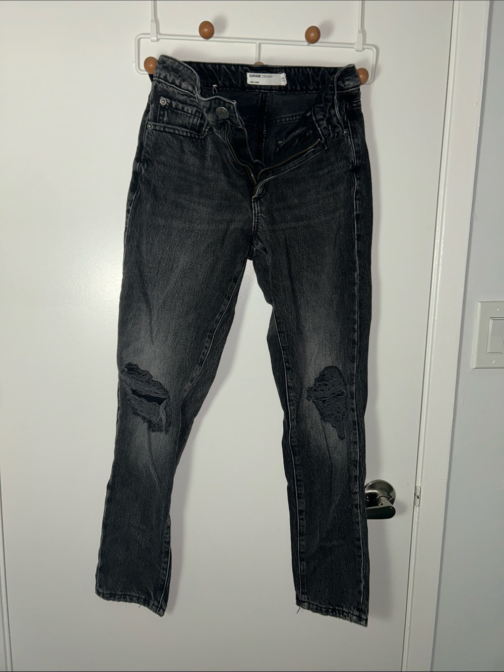 Distressed Black Jeans